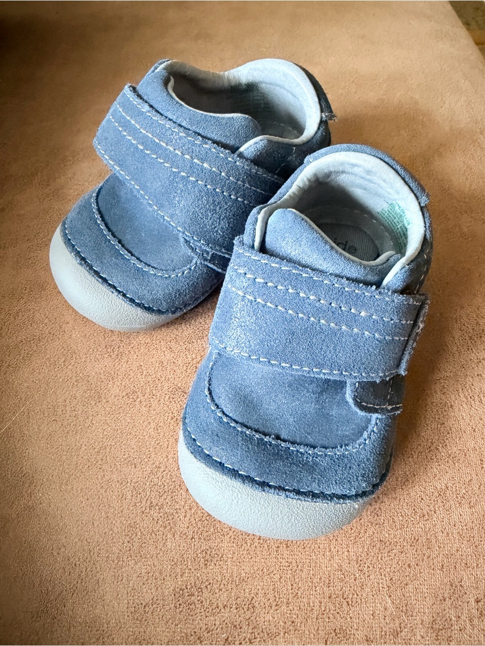 Stride rite soft motion first walker shoes 3w blue suede